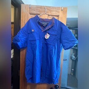 Grateful Dead Outdoor Shirt Button Down. Size XXXL. Brand=Section 119 Color=Blue